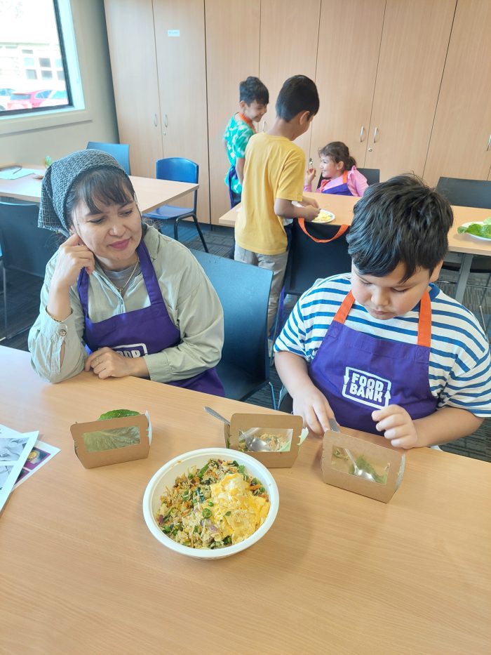 Mother and Son - cooking class Noble Park ELS